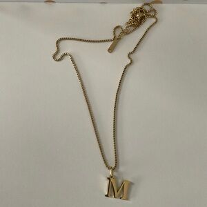 Letter M Stainless Steel Necklace